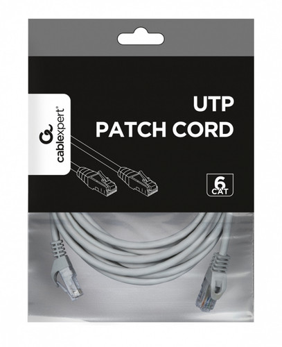 Gembird Patch Cord UTP Cat6 5m, grey