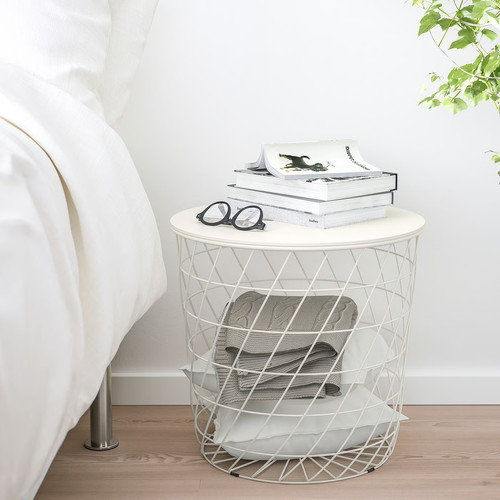 KVISTBRO Storage table, white, 44 cm