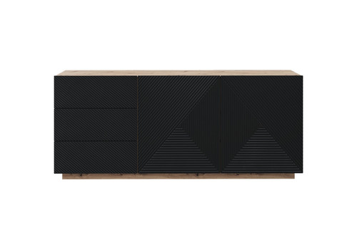 Chest of Drawers Asha 167cm, artisan/matt black