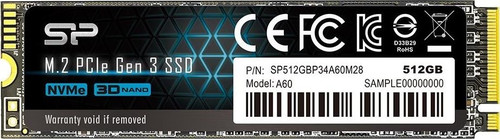Silicon Power SSD 512GB A60 PCIE M.2 NVMe