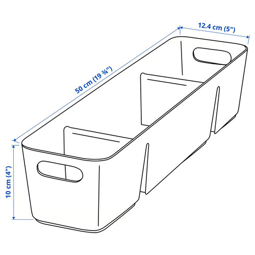 UPPDATERA Box, anthracite, 50x12 cm