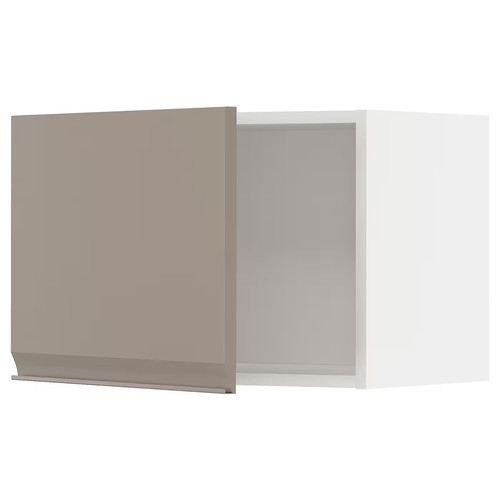 METOD Wall cabinet, white/Upplöv matt dark beige, 60x40 cm