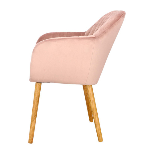 Upholstered Chair Emilia Velvet, dusty rose