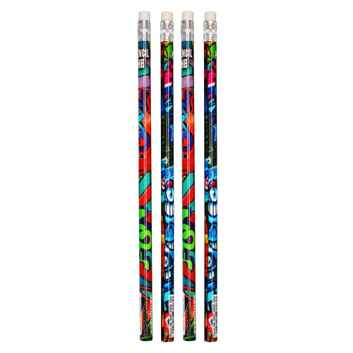 Pencil Set Graffiti 4-pack, assorted patterns