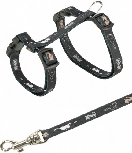 Trixie Junior Harness with Leash for Cats, assorted colours