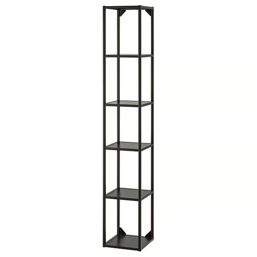 ENHET High fr w shelves, anthracite, 30x30x180 cm