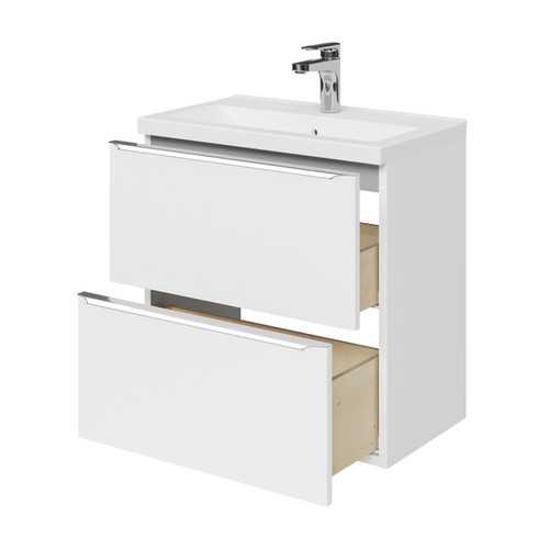 Goodhome Wall-mounted Basin Cabinet Imandra Slim 60cm, white