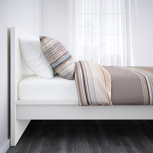 MALM Bed frame, high, white, Leirsund, 90x200 cm