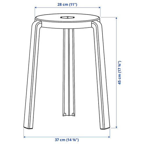 IBBARBO Stool, turquoise