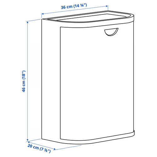 GÅRDSBUTIK Bin with lid, grey-beige, 21 l