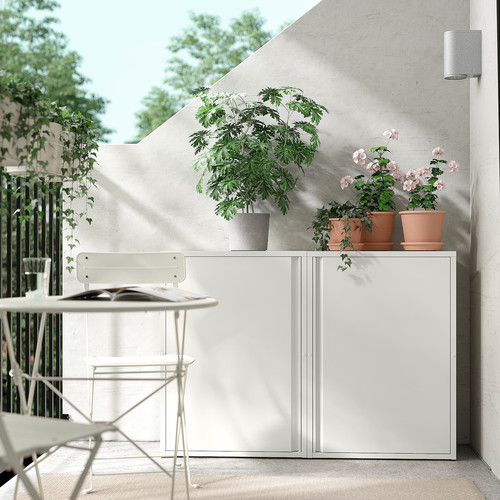 SUNDSÖ Cabinet, off-white outdoor/indoor, 60x35x86 cm