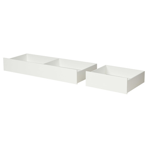 VIHALS Bed storage box, set of 2, white, 200 cm