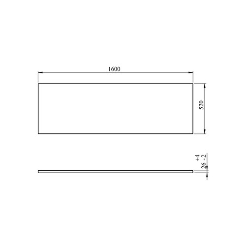 GoodHome Bathtub Panel Cavally Teesta 160 cm