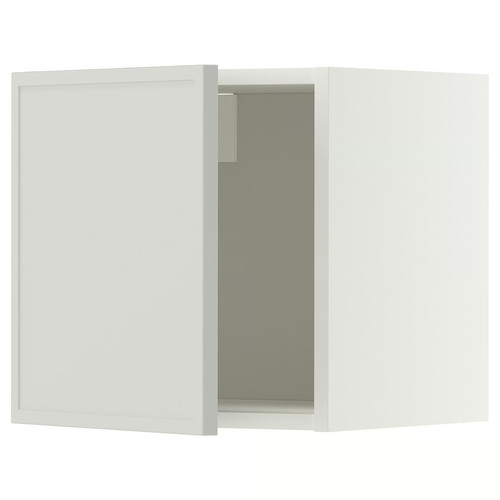METOD Wall cabinet, white/Aspudden light grey, 40x40 cm