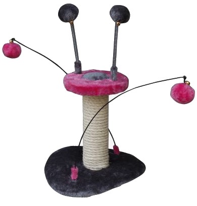 Scratching Post Mini UFO 23x24x25cm, grey-pink