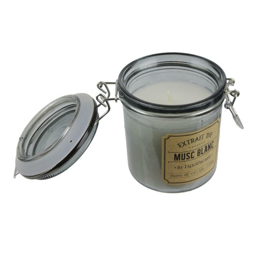 Scented Candle in Glass Jar Musc Blanc