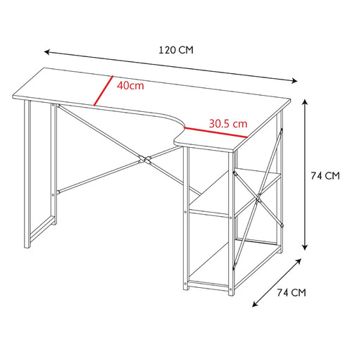 Corner Desk Stand, black