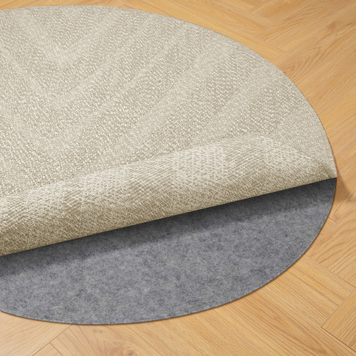FULLMAKT Rug flatwoven, in/outdoor, beige/mélange, 130 cm