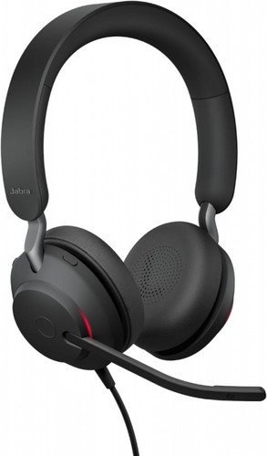 Jabra Evolve2 40 SE MS Stereo Headset, USB-A & USB-C, Black
