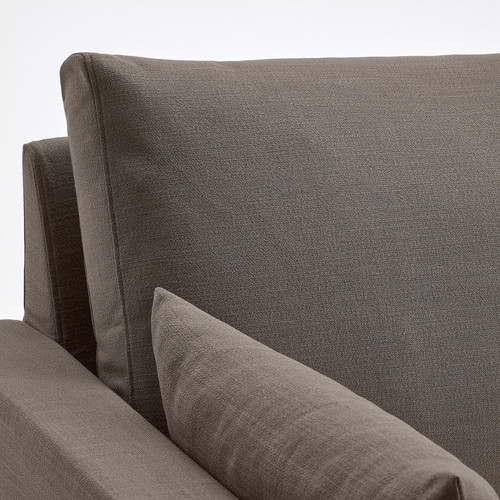 HYLTARP 2-seat sofa-bed, Gransel grey-brown