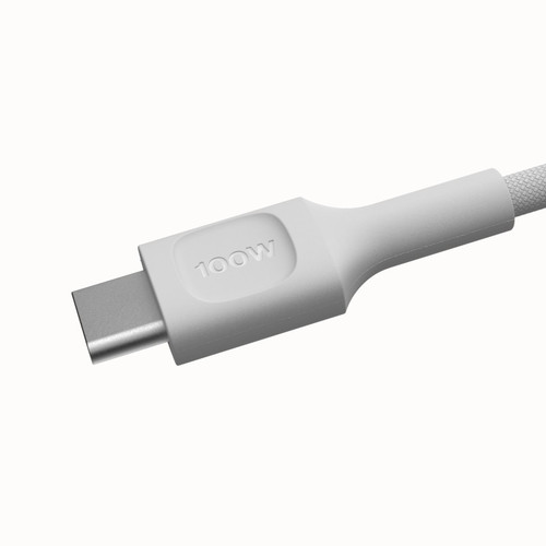 GREEN CELL Cable USB-C-USB-C PowerStream 100W, braid, 1.2m, white