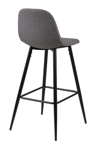 Bar Stool Wilma, light grey Calle/black