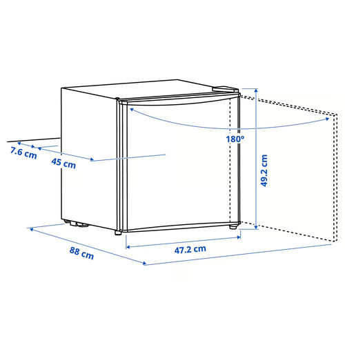 TILLREDA Fridge, freestanding/white, 43 l