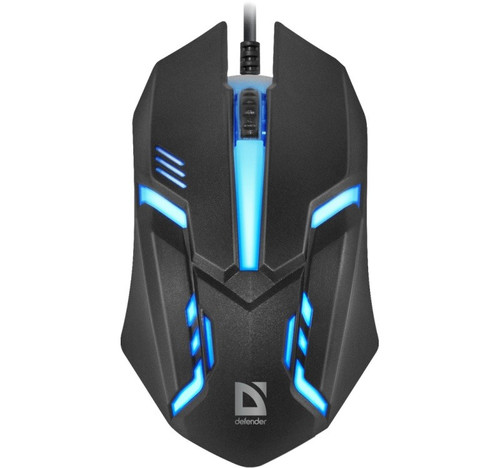 Defender Cyber Optical Wired Mouse Light, 7 Colours, 1200DPI MB-560L