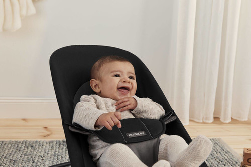 BABYBJÖRN Bouncer Balance Soft Cotton - Black/Dark grey