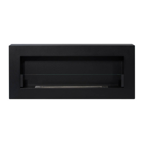 Wall-mounted Biofireplace Box 900 x 400 mm, with glass, black