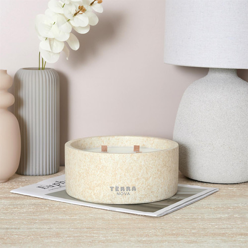 Scented Candle in Cement Bowl Terra Nova 19cm