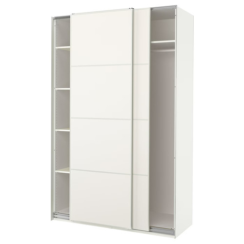 PAX / MEHAMN Wardrobe, white/double sided white, 150x66x236 cm