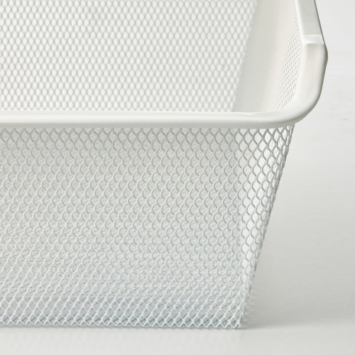 KOMPLEMENT Mesh basket with pull-out rail, white, 75x35 cm