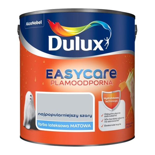 Dulux EasyCare Matt Latex Stain-resistant Paint 2.5l most popular grey