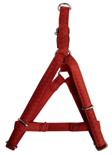 Zolux Adjustable Dog Harness Mac Leather 10mm, red