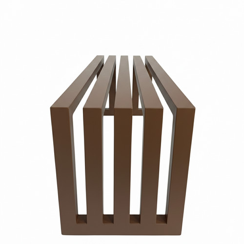 Architectural Modern Garden Bench 120cm, brown
