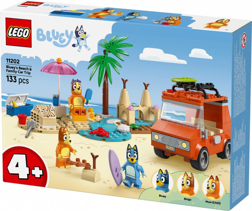 LEGO Bluey's Beach & Family Car Trip 4+
