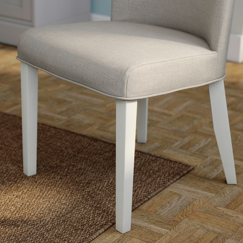 ROSENTORP / ROSENTORP Table and 4 chairs, white/Kilanda light beige white, 110/155 cm