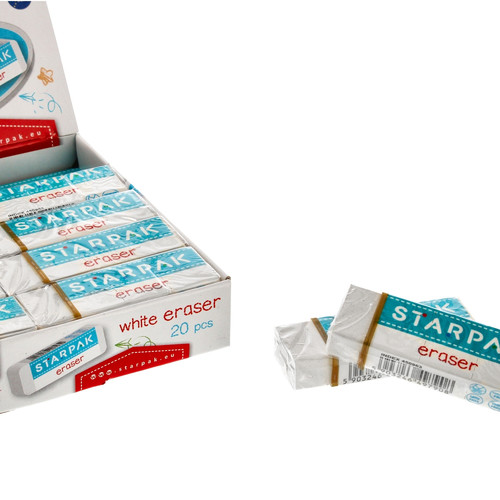 Starpak Eraser 20pcs, white