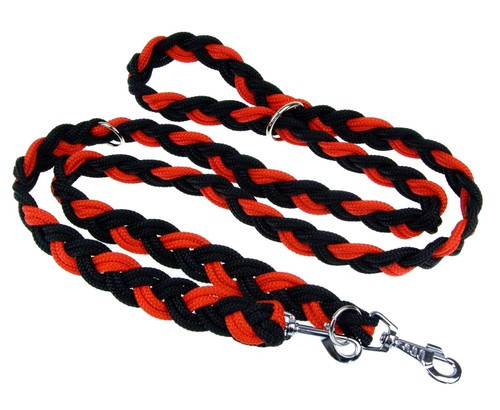 Champion Dog Leash Braided Adjustable, black-red