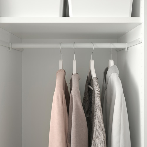 PLATSA Wardrobe with 2 doors, white/Fonnes white, 120x57x251 cm