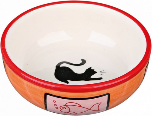 Trixie Ceramic Bowl for Cats 0.35L, assorted colours