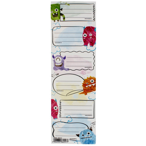 Starpak Label Stickers for Notebooks Mosters 25-pack