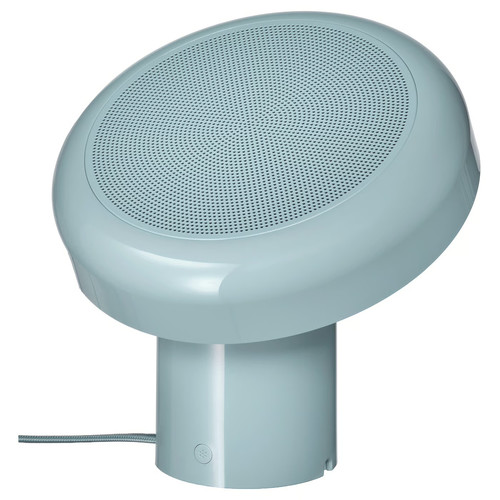 BLOMPRAKT Bluetooth speaker lamp, light blue