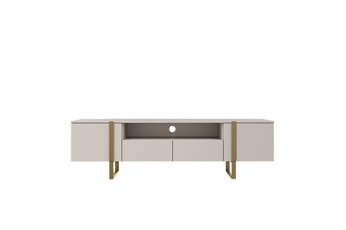 TV Cabinet Verica 200 cm, cashmere/gold legs