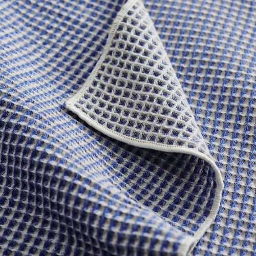 VÄLVÅRDAD Tea towel, blue/white, 45x60 cm, 2 pack