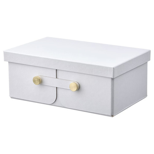 SPINNROCK Box with compartments, white, 25x16x10 cm