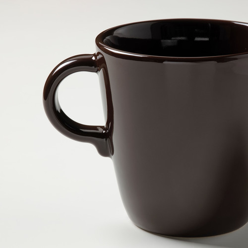 FÄRGKLAR Mug, glossy brown, 37 cl
