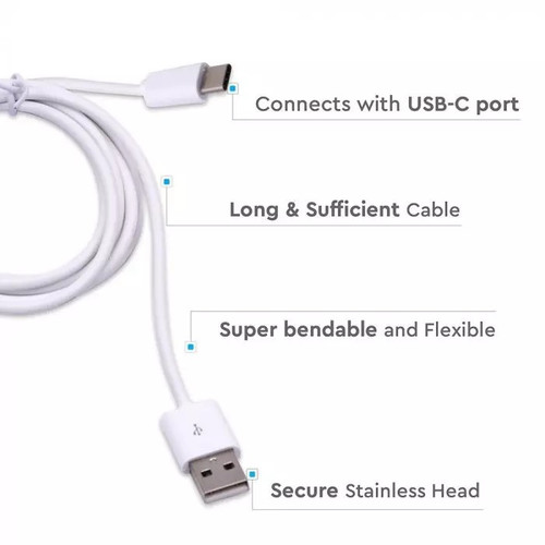 V-TAC Cable USB Type-C M 1.5m, white