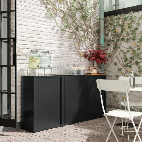 SUNDSÖ Cabinet, anthracite outdoor/indoor, 60x35x86 cm
